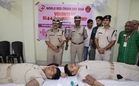 ଭରତପୁର ଥାନାରେ ମେଗା ରକ୍ତଦାନ ଶିବିର ଓ ବୃକ୍ଷରୋପଣ କାର୍ଯ୍ୟକ୍ରମ