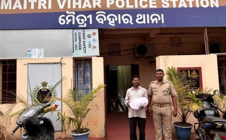 ବେପାରୀ ଗିରଫ ; ଗଞ୍ଜେଇ ଜବତ