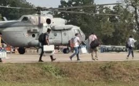 ହେଲିକପ୍ଟରରେ ଗଲେ ପୋଲିଂ ପାର୍ଟି