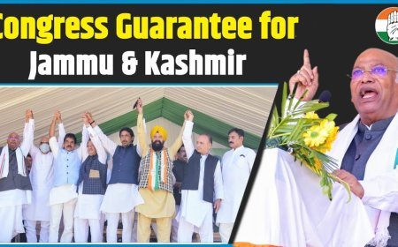 ଜମ୍ମୁ- କଶ୍ମୀରରେ  ଜନସାଧାରଣଙ୍କୁ କଂଗ୍ରେସର ୫ ଗ୍ୟାରେଣ୍ଟି