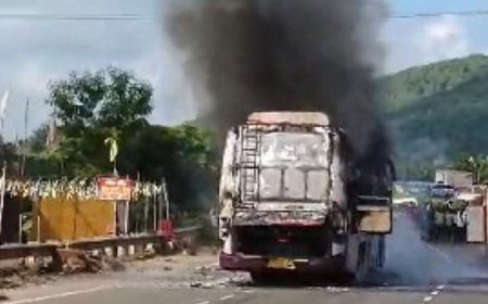 ଜଳିଗଲା ‘ଚକାଡୋଳା’ ବସ୍; ଜଣେ ମୃତ