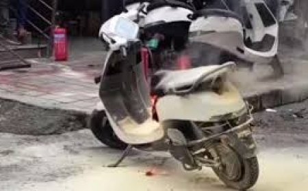 ଶୋ' ରୁମ୍‌ ସାମ୍ନାରେ ଜଳିଗଲା OLA