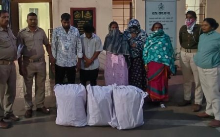 ଗଞ୍ଜେଇ ଚାଲାଣ ବେଳେ ସାଲିଆସାହିରୁ ୫ଗିରଫ