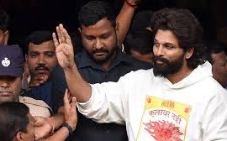 ଜାମିନ୍ ପରେ ଜେଲରୁ ବାହାରିଲେ  ସୁପରଷ୍ଟାର  ଅଲ୍ଲୁ ଅର୍ଜ୍ଜୁନ