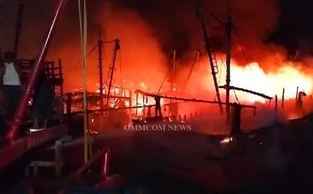 ପାରାଦୀପ ମାଛଧରା ବନ୍ଦରରେ ଭୟାବହ ଅଗ୍ନିକାଣ୍ଡ 