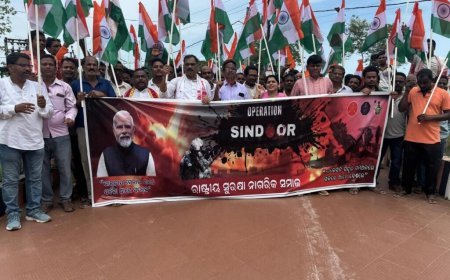 ବେଗୁନିଆ ବିଜେପିର ତ୍ରିରଙ୍ଗା ଶୋଭଯାତ୍ରା