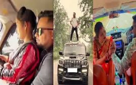 ଚଳନ୍ତା ଗାଡ଼ିରେ କୋଳରେ ବସାଇ ରିଲ୍ସ,କରୁଥିଲେ  ସ୍ୱାମୀ- ସ୍ତ୍ରୀ :  ୧୧,୦୦୦ ଚାଲାଣ କାଟିଲା ବିଭାଗ