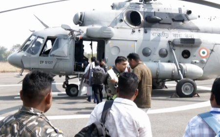 ବାୟୁସେନାର ସ୍ବତନ୍ତ୍ର ହେଲିକପ୍ଟରରେ ଗଲେ ପୋଲିଂ ପାର୍ଟି