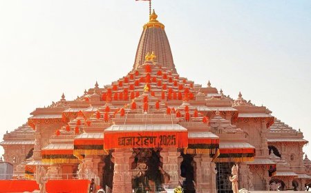 ଶ୍ରୀରାମ ମନ୍ଦିରରେ ଧର୍ମଧ୍ୱଜା ସ୍ଥାପନ