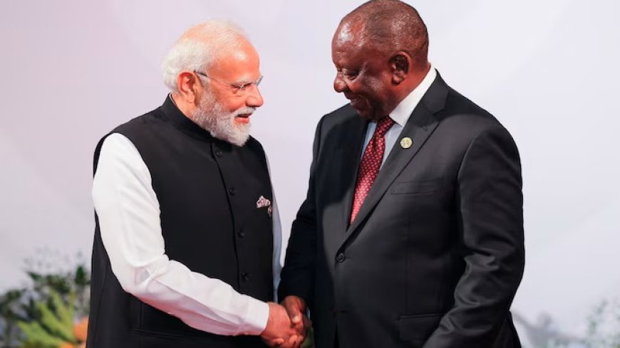 ଦକ୍ଷିଣ ଆଫ୍ରିକା ରାଷ୍ଟ୍ରପତିଙ୍କୁ ଭେଟିଲେ ମୋଦି