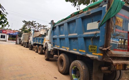 ଖଣି ବିଭାଗ ଚଢାଉ : ୪ ହାଇୱା ଓ ୧ ଟ୍ରାକ୍ଟର ଜବତ