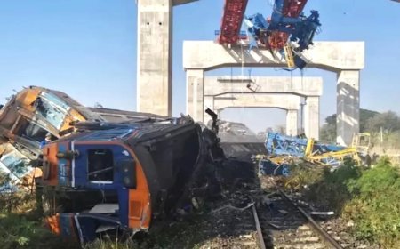 ଟ୍ରେନ ଉପରେ ଖସିଲା କ୍ରେନ୍‌ : ୨୨ ମୃତ, ୩୦ରୁ ଅଧିକ ଆହତ